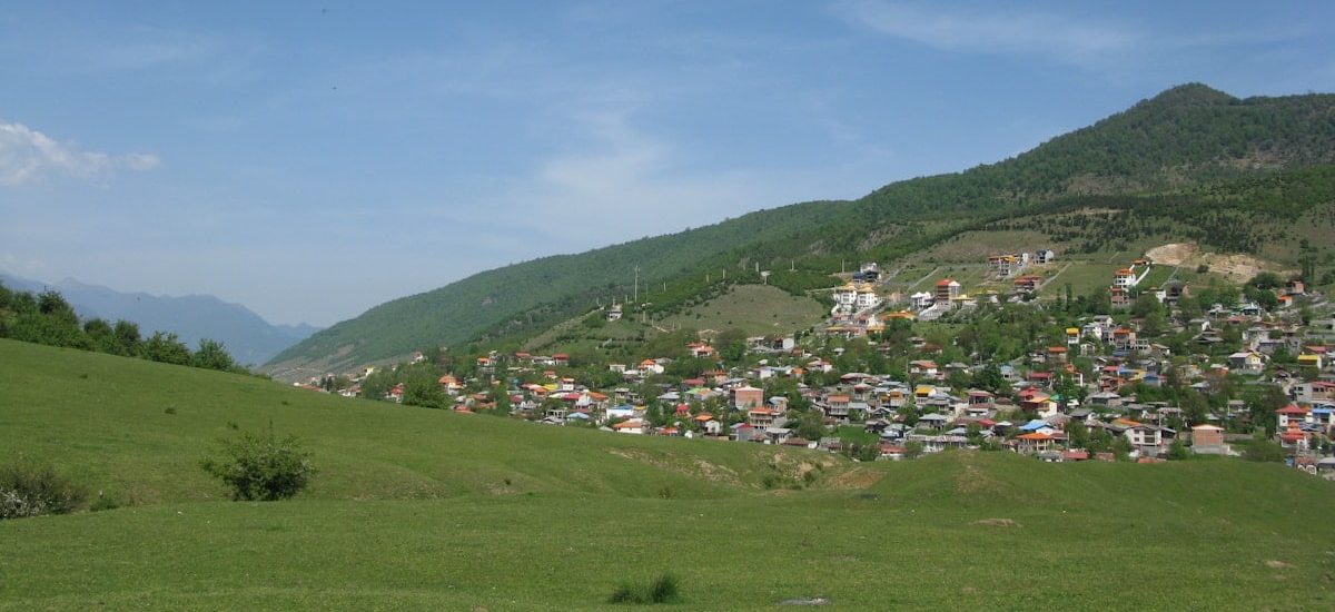 The Filband village landscape from the mountains 