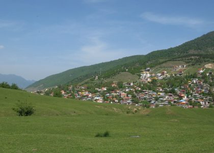 The Filband village landscape from the mountains 
